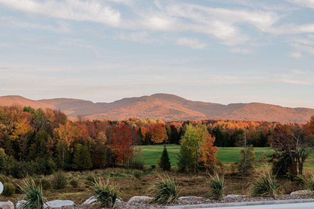 Autumn mountain view from Sutton, Eastern Townships, Quebec — a stunning proposal location near Montréal