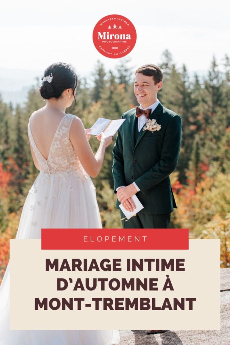Mariage intime d’automne à Mont-Tremblant