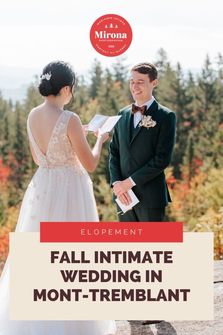 Fall elopement in Mont-Tremblant